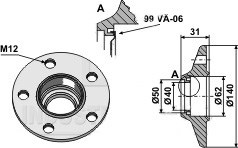 Väderstad hus Ø140mm/ø40 mm